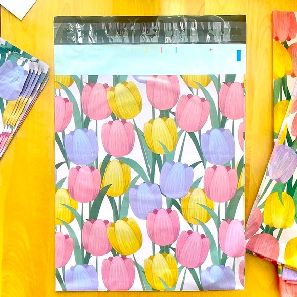 Trendy Tulips 🌷 Poly Mailers 10x13 Pack of 25 - Picture 7 of 7
